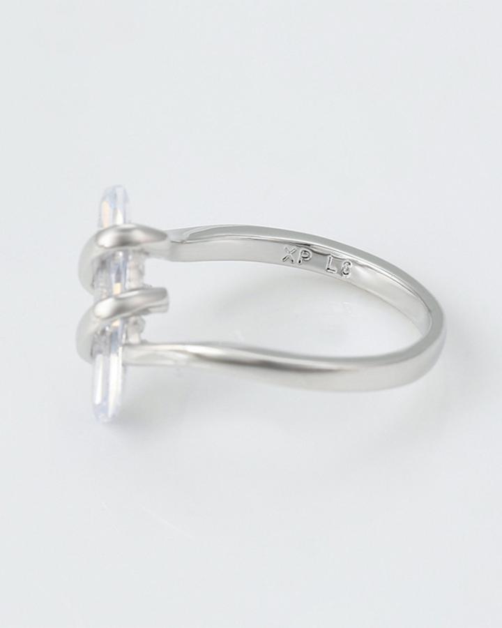 Sparkle Spiral CZ Diamond Ring