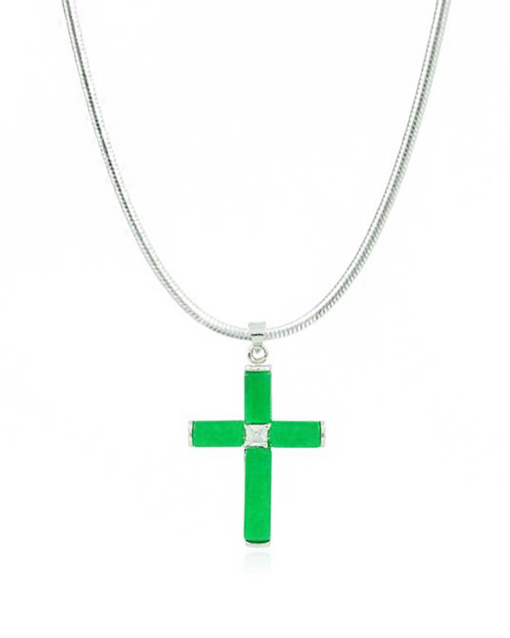 Jade Cross Pendant