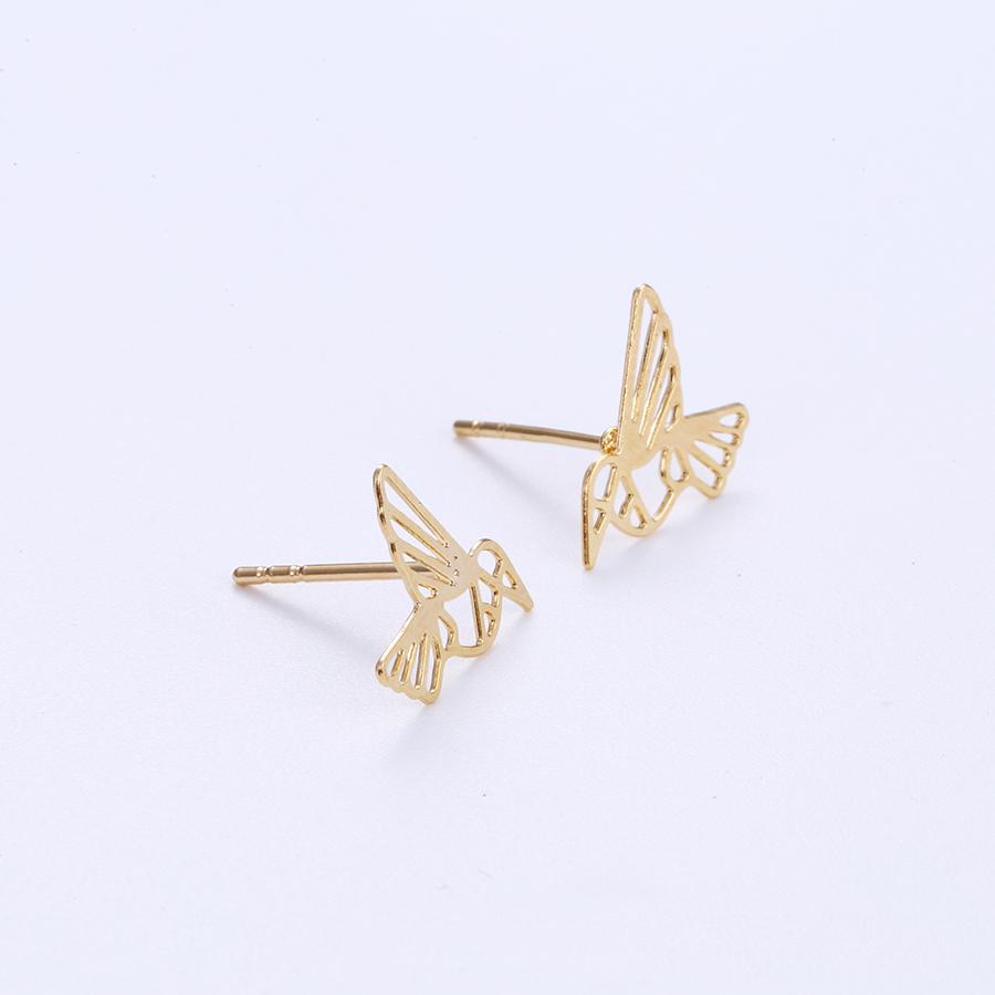 Bo'Bell Sweet Little Bird Free Nature Jewelry Earring/GOLDEN
