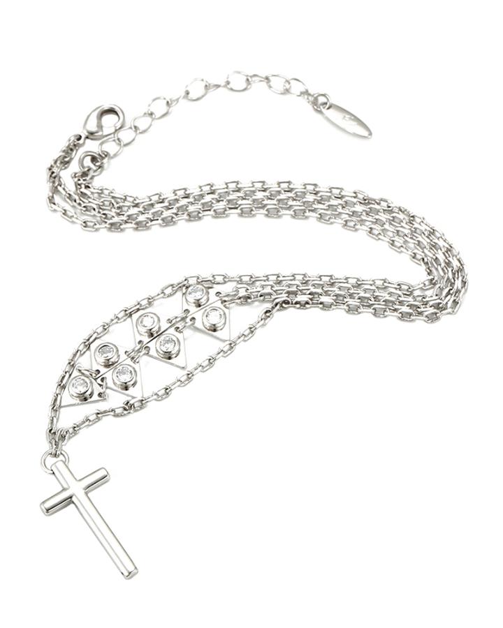 Lily Cross Stainless Steel Necklace