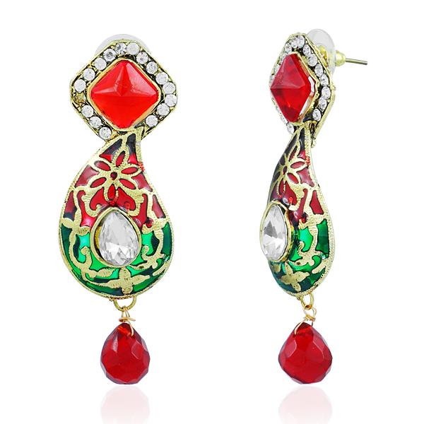 Bo'Bell Antique Meenakari Traditional Earring/MULTI