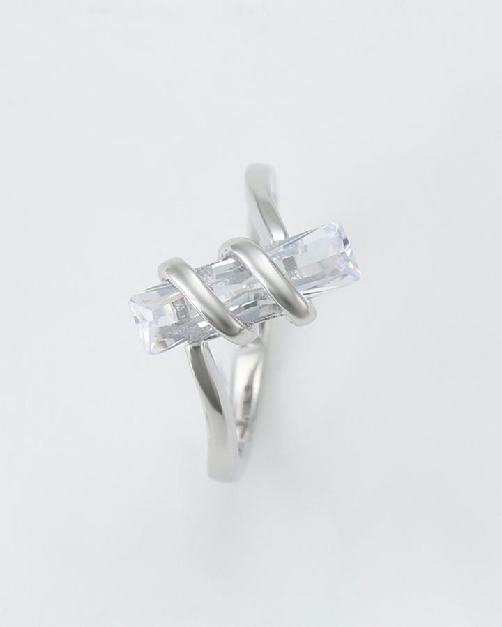 Sparkle Spiral CZ Diamond Ring