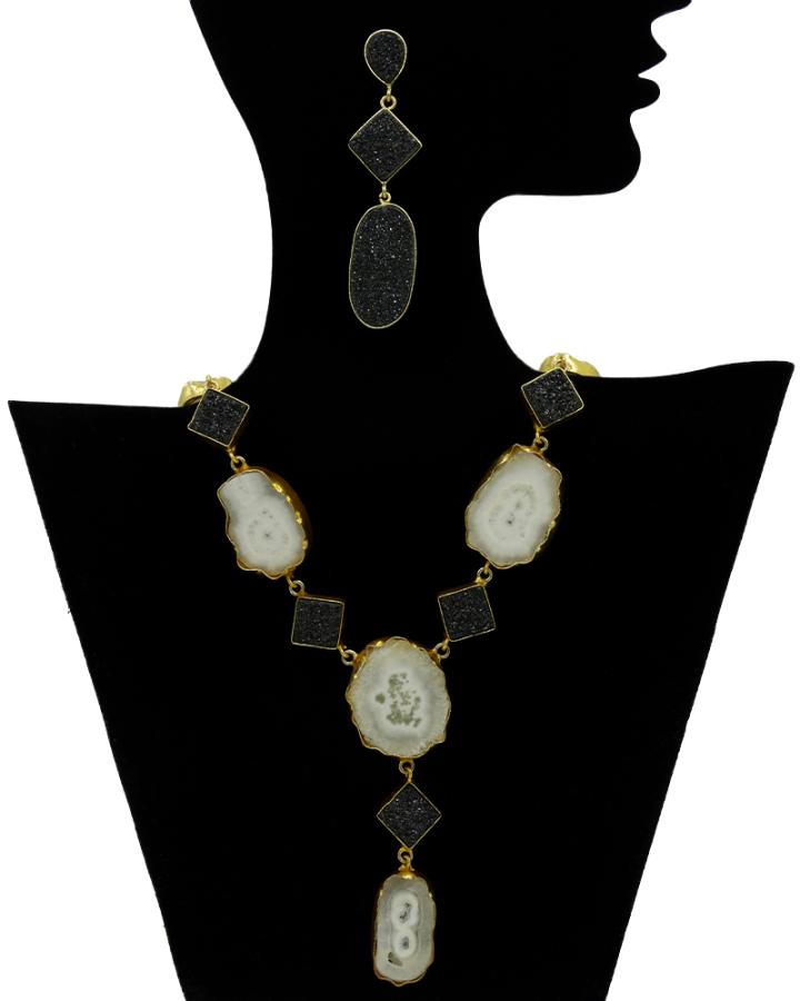 Paisley Fossil Necklace Set