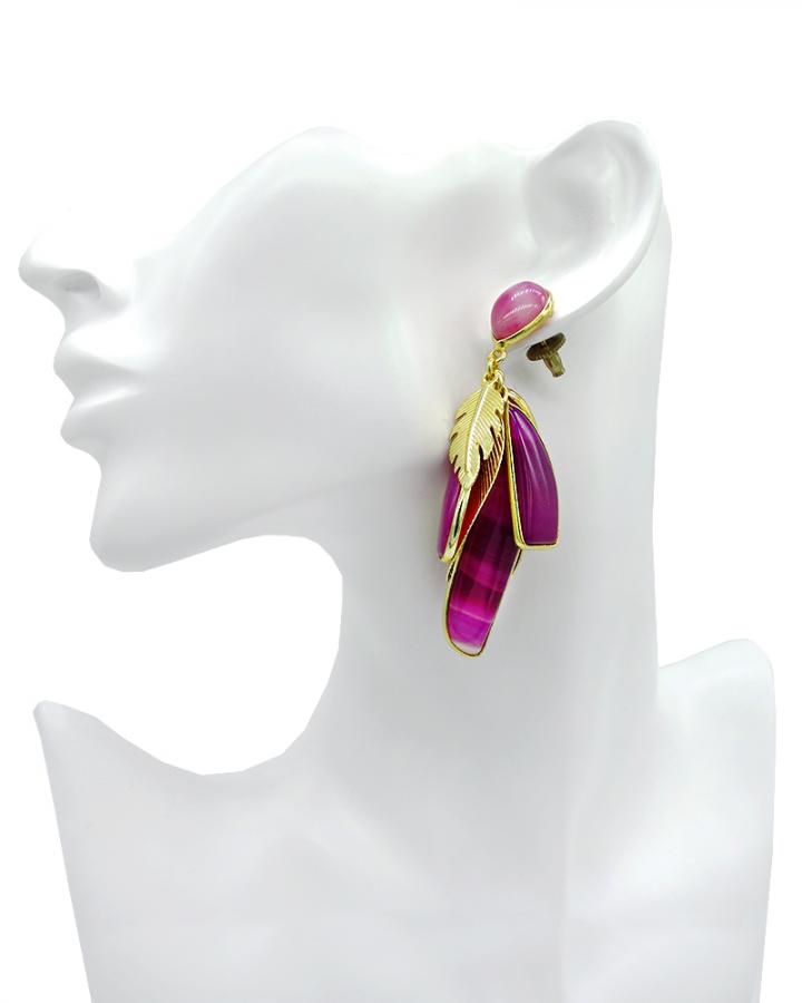Fuschia Trumpet Danglers