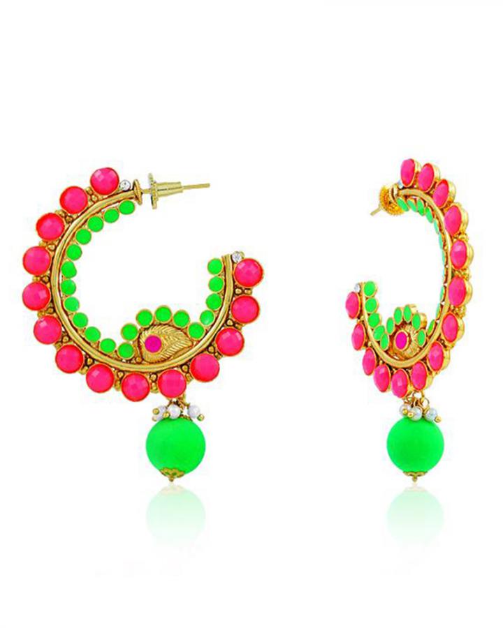 Bo'Bell Exquisite Neon Beautiful Designer Earring/MULTI