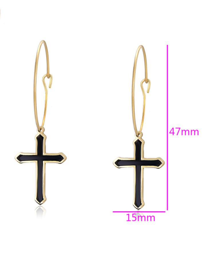 Aria Cross Hoops