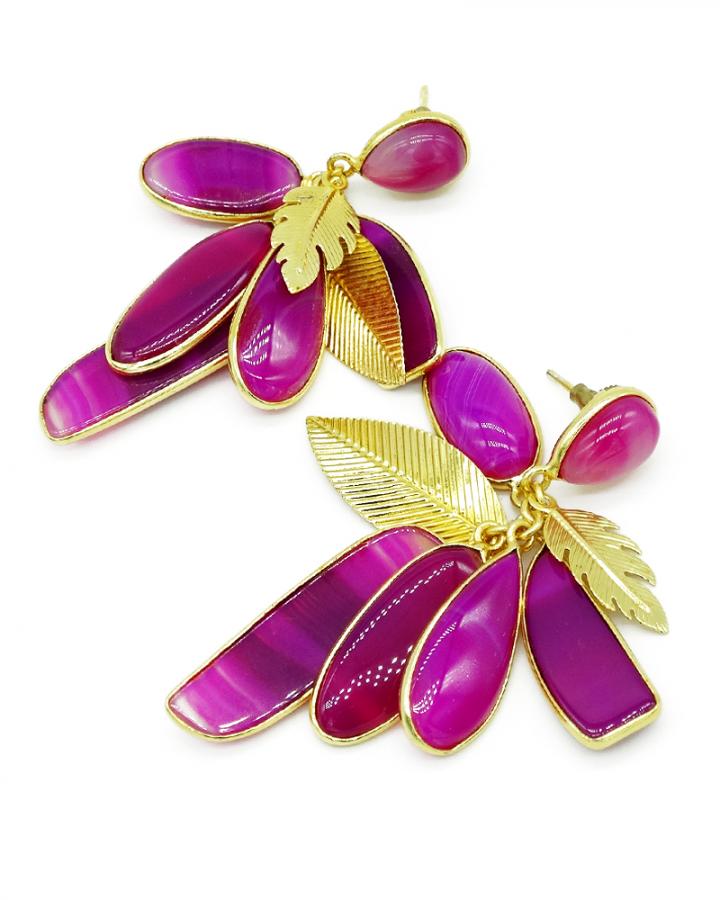 Fuschia Trumpet Danglers