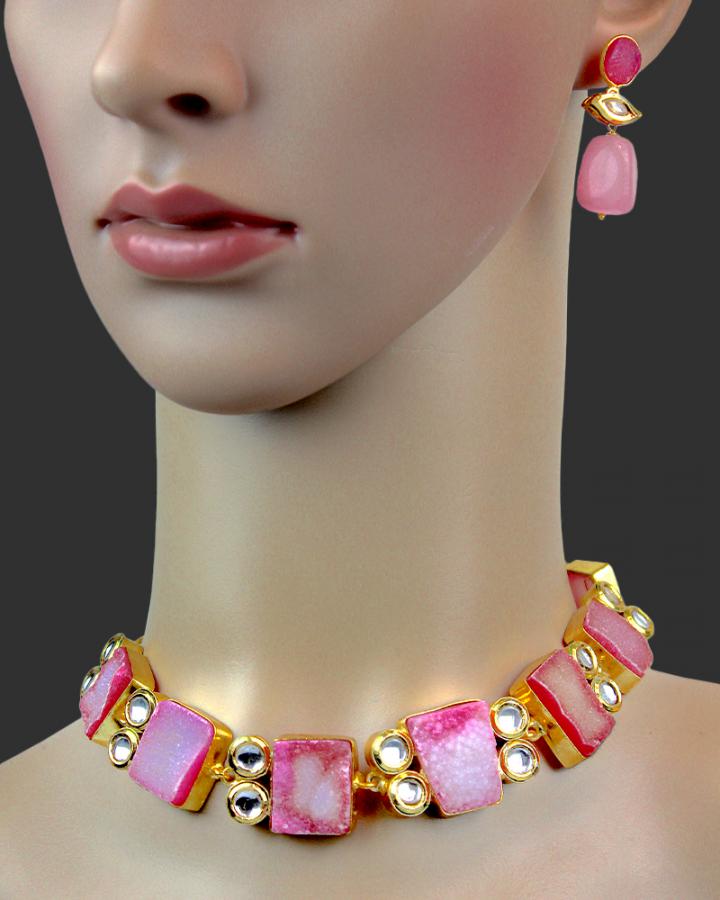 Flamingo Blush Necklace Set