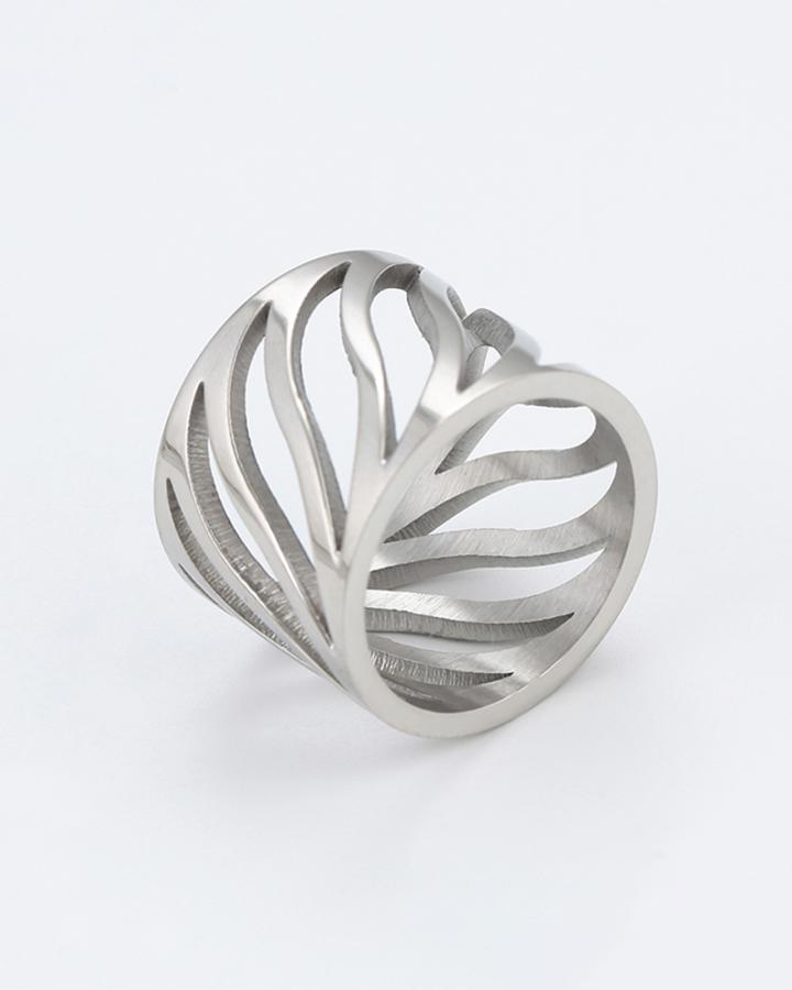 Spiral Wheel Stainless Ring