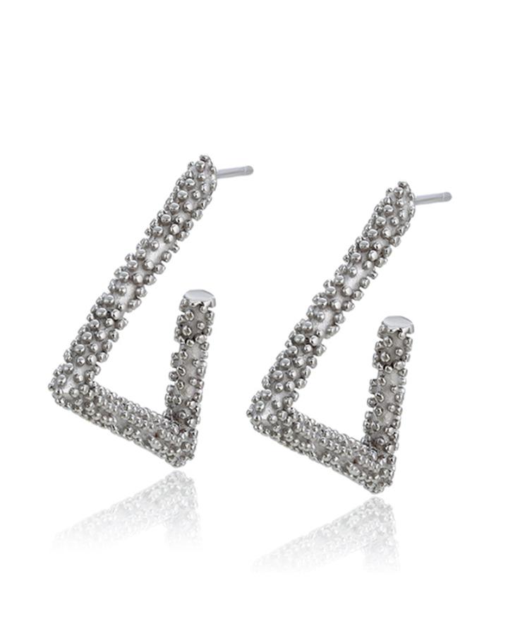 Love Triangle CZ Diamond Stud