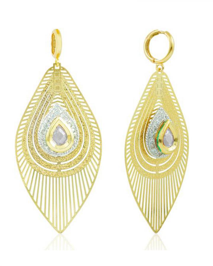 Bo'Bell Elegant Petal Classic Designer Danglers/WHITE