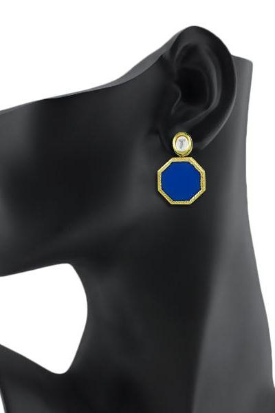 Bo'Bell Delicate Sweet Hexagon Sheet Fusion Earring/ROYALBLUE
