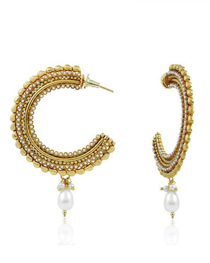 Bo'Bell Flawless Attractive Designer Earring/WHITE