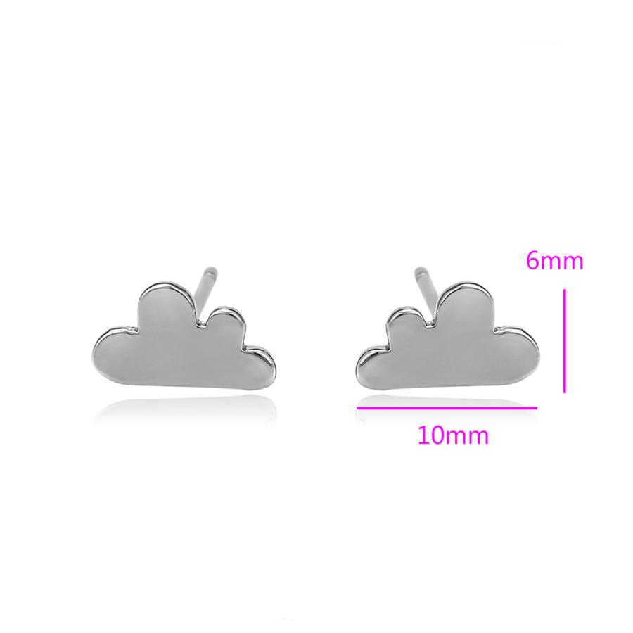 Bo'Bell Tiny Cute Cloudy Sterling Silver Tops/SILVER