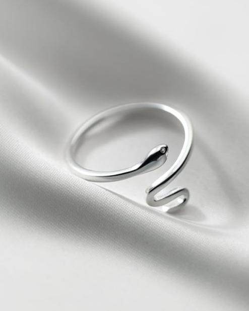 Serpent Sterling Silver Ring