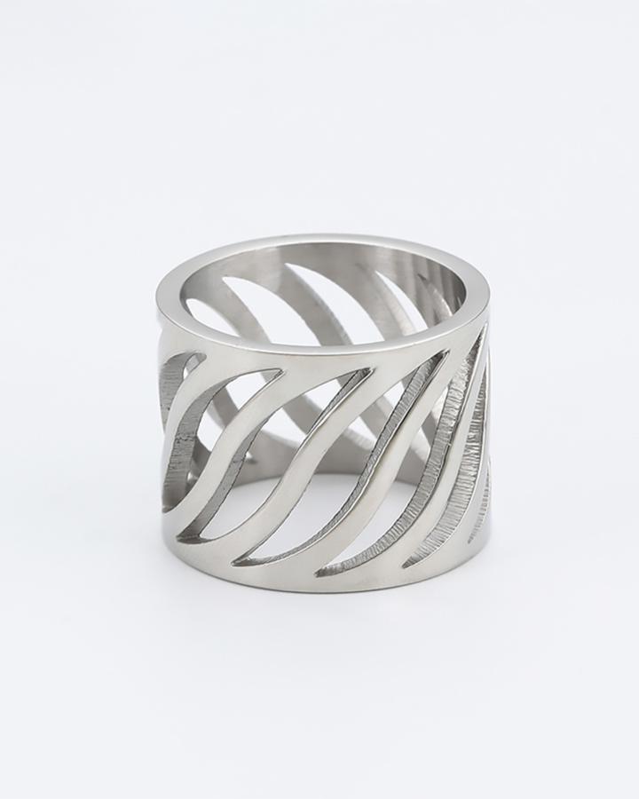 Spiral Wheel Stainless Ring