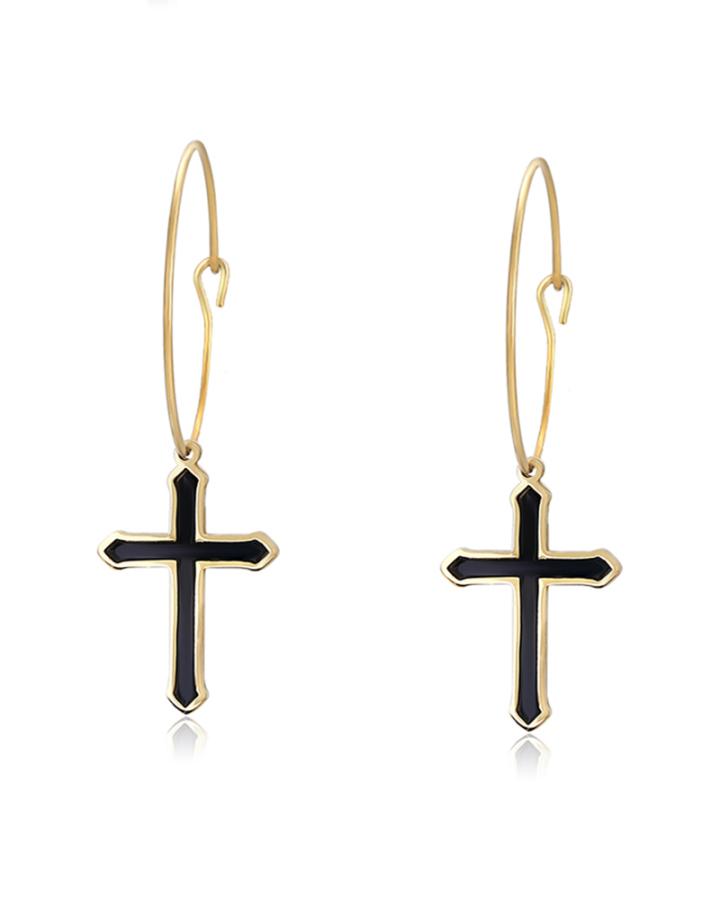 Aria Cross Hoops