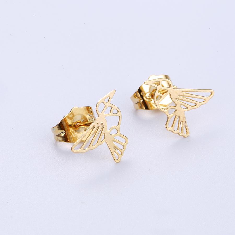 Bo'Bell Sweet Little Bird Free Nature Jewelry Earring/GOLDEN