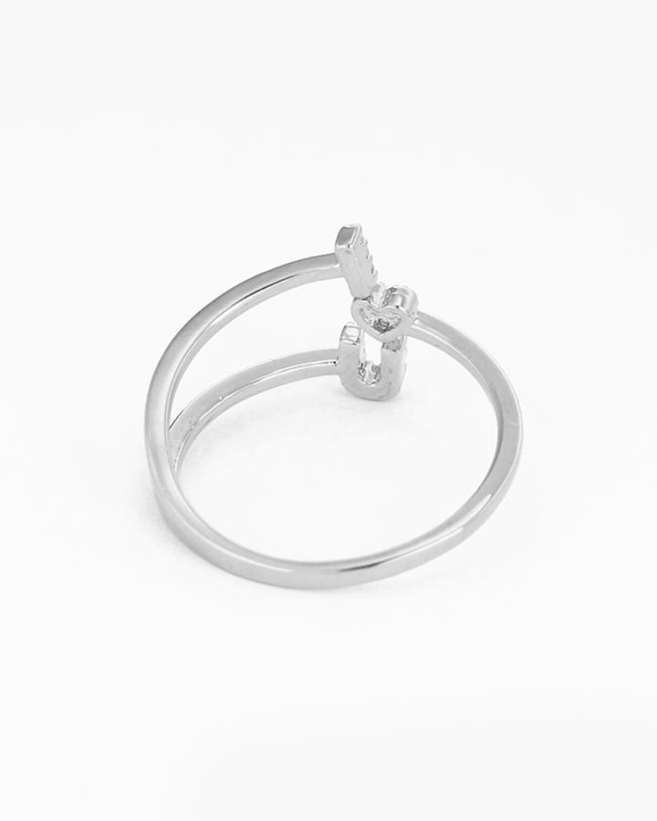 I love you CZ Stainless Steel Ring 