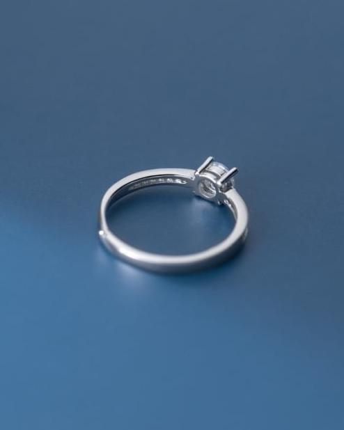 Elara Diamond Sterling Silver Ring