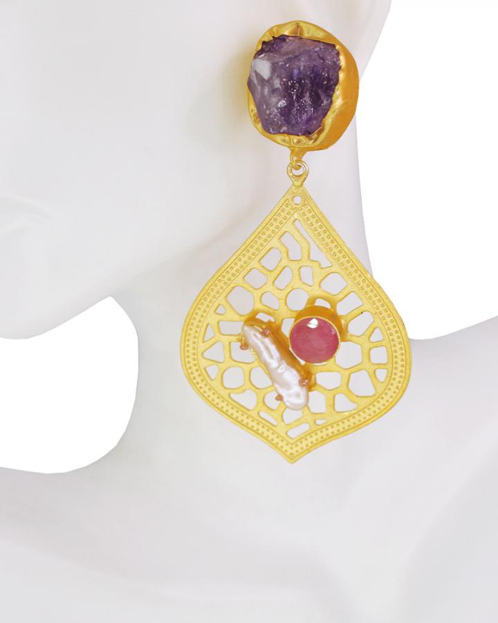 Reina Stipule Earrings