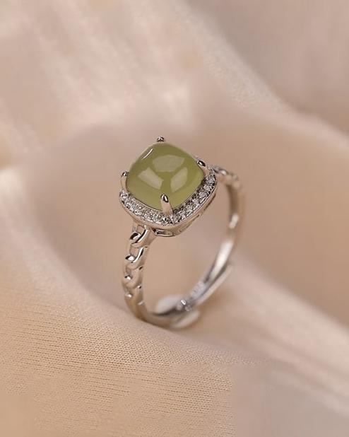 Phoebe Jade Sterling Silver Ring