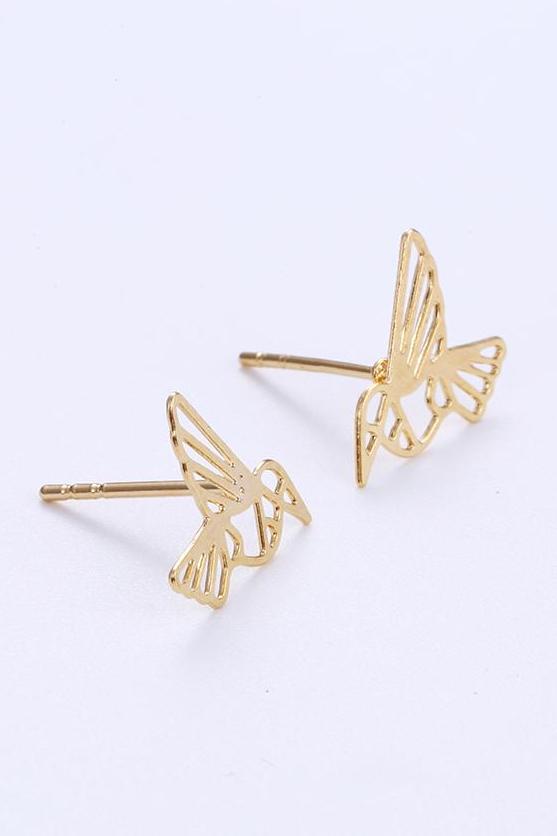 Bo'Bell Sweet Little Bird Free Nature Jewelry Earring/GOLDEN
