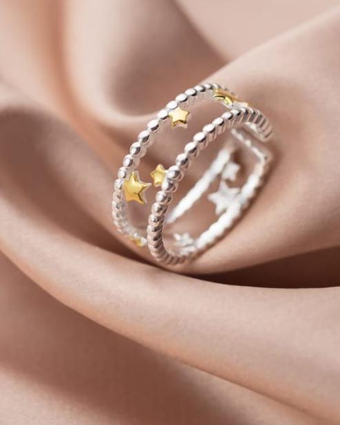 Twinky Girls Star Sterling Silver Adjustable Ring