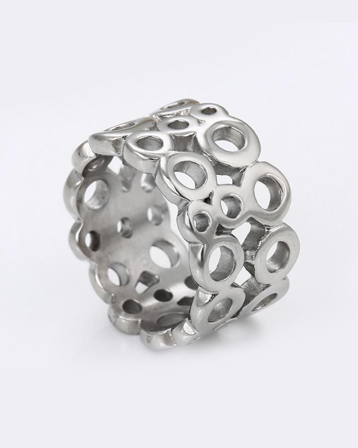 Holly Bubble Stainless Steel Ring