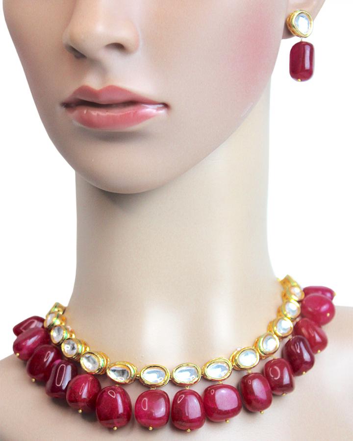 Ruby Rose Necklace Set