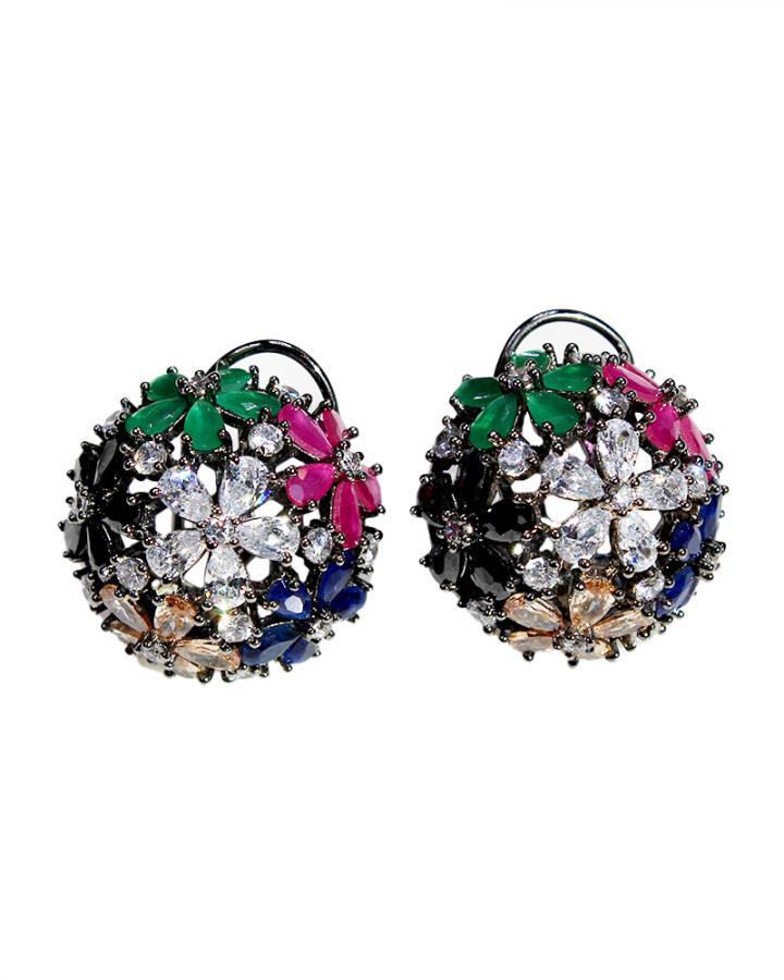 Sassy Flower Bling Earring