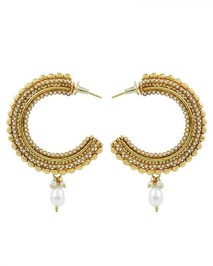 Bo'Bell Flawless Attractive Designer Earring/WHITE