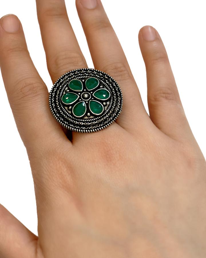 Maya Floral Boho Adjustable Ring