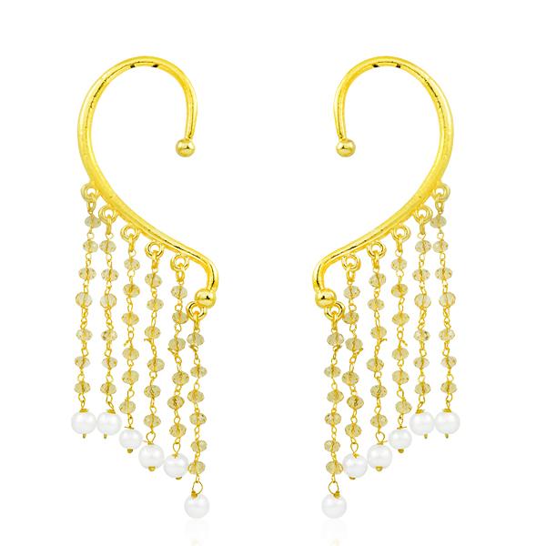 Bo'Bell Elegant Glitzy Crystal Trendy Ear Cuff/GOLDEN