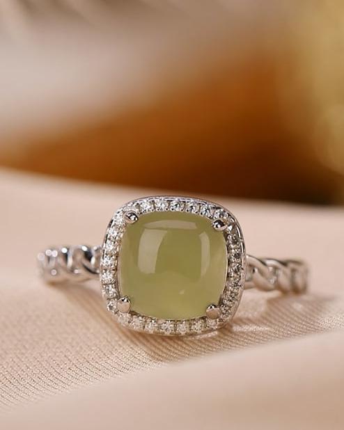 Phoebe Jade Sterling Silver Ring