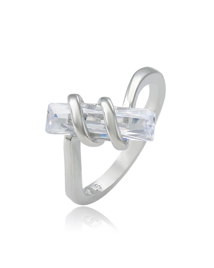 Sparkle Spiral CZ Diamond Ring