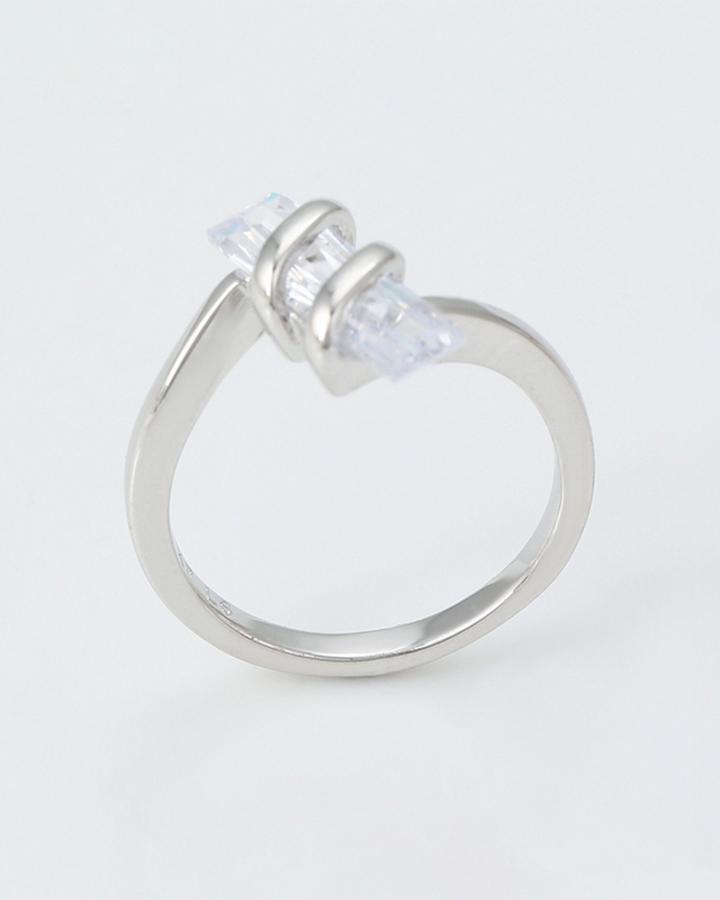 Sparkle Spiral CZ Diamond Ring