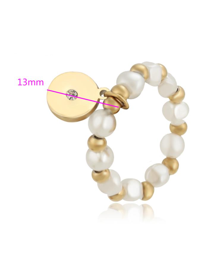 Valentine CZ Diamond Pearl Ring